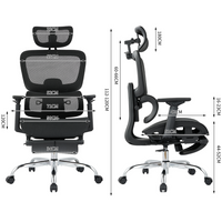 Garvee Silla de Oficina Ergonómica de Malla: Soporte Lumbar Ajustable, Transpirable y Robusta. Ideal para Teletrabajo y Despacho Profesional en Casa