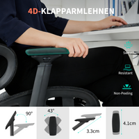 Garvee Silla de Oficina Ergonómica de Malla: Soporte Lumbar Ajustable, Transpirable y Robusta. Ideal para Teletrabajo y Despacho Profesional en Casa