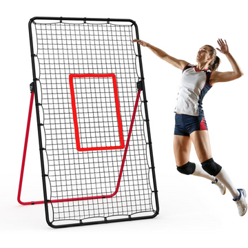 Garvee Red de Rebote para Voleibol 213x122 cm, Rebotador Multitraining Ajustable para Entrenamiento de Saque y Remate en Jardín o Interior