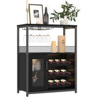Garvee Armario para Vinos Moderno, Mueble Bar con Soporte para Copas y Almacenamiento para Salón y Cocina