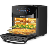 Garvee Horno Freidora de Aire 18L, Freidora Sin Aceite de 1800W con 10 Funciones para Cocina Familiar y Asados