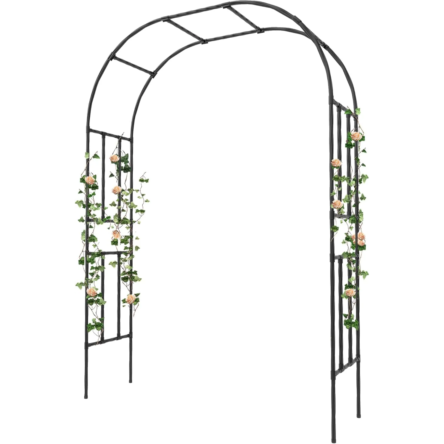 Garvee Arco de Jardín de Lujo, Pérgola Metálica de Acero Reforzado para Plantas Trepadoras, Soporte Decorativo para Bodas y Eventos