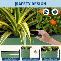 Garvee Huerto Urbano Elevado de Acero Galvanizado, Cama de Cultivo Ovalada de 240x120x60 cm, Macetero de Gran Capacidad para Verduras y Flores, Color Verde