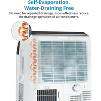 Garvee Aire Acondicionado Portátil 10000 BTU Enfriador 3 en 1 con Deshumidificador y Ventilador Pantalla LED Temporizador 24h y Mando a Distancia para 42m²