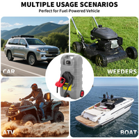Garvee Bidón de Combustible Portátil de 15 Galones / 57L con Ruedas y Bomba de Sifón, Tanque de Gasolina Móvil para Generador, Barco y Rutas Off-Road