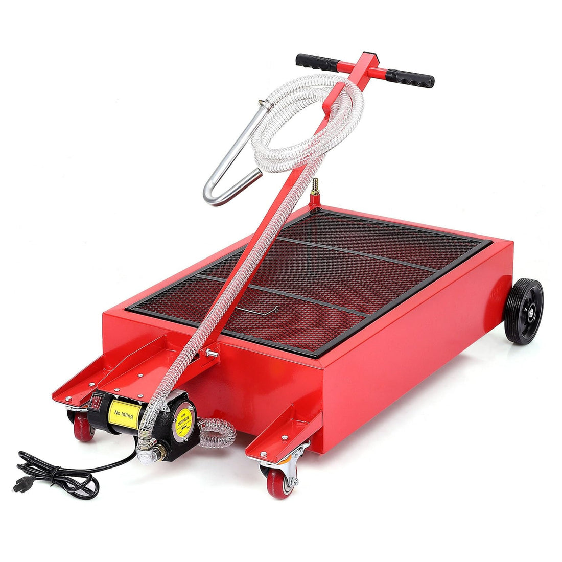 Garvee Tanque de Drenaje de Aceite Eléctrico de 20 Galones de Acero y Plástico 110V, Tanque de Hierro con Mango Plegable y Ruedas Giratorias, Duradero y Fácil de Usar para Coches y Camiones