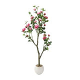 Garvee Árboles Artificiales 60 cm, Plantas en Maceta, Decoración Festiva para Hogar y Oficina, Realistas y Sin Mantenimiento, Material Duradero - Rosa fucsia