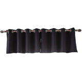 Garvee Cortinas Opacas de Cocina Negras, Resistentes al Calor, Protección UV, 132×46 cm, para Sala y Dormitorio