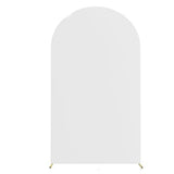 Garvee Fondo Arco Redondo Doble Cara, 2.2x1.2m, Color Blanco, Decoración Boda Fiesta - Blanco