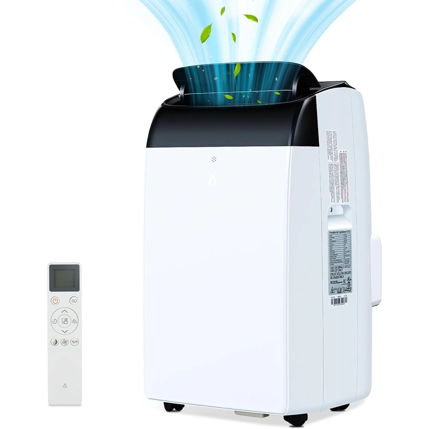 Garvee Aire Acondicionado Portátil 10000 BTU Enfriador 3 en 1 con Deshumidificador y Ventilador Pantalla LED Temporizador 24h y Mando a Distancia para 42m²