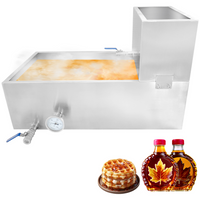 Garvee Evaporador de Jarabe de Arce 149.5L de Acero Inoxidable 304 para Exterior y Cocina con Válvula 3/4"