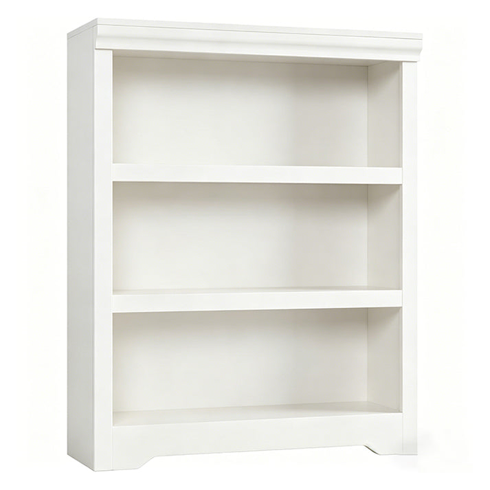 Garvee Estantería Abierta de MDF con 3 Estantes y Diseño Antivuelco para Entusiastas del Orden en Sala o Dormitorio 80cm Blanco Cálido Texturizado