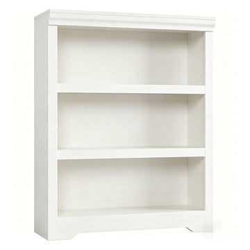 Garvee Estantería Abierta de MDF con 3 Estantes y Diseño Antivuelco para Entusiastas del Orden en Sala o Dormitorio 80cm Blanco Cálido Texturizado