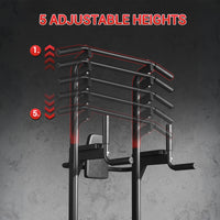 Garvee Torre de Pesas Multifuncional Ajustable de Acero con 205 kg de Capacidad para Gimnasio en Casa Negra
