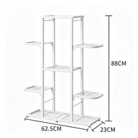 Garvee Soporte para Plantas de Hierro 5 Niveles Diseño de Torre para Jardín Balcón y Sala Blanco