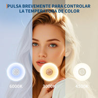Garvee Espejo de Baño LED 60x80 cm Antivaho Regulable 3 Colores de Luz Interruptor Táctil Vidrio 4mm Sin Marco