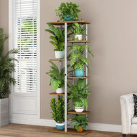 Garvee soporte para plantas de 7 niveles de metal, soporte para macetas para interior y exterior, 120x36x23.5cm, estantería para flores multicapa