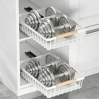 Garvee Organizador De Gabinete Extraíble Cajón Deslizante Resistente Para Cocina Y Despensa Plegable Negro