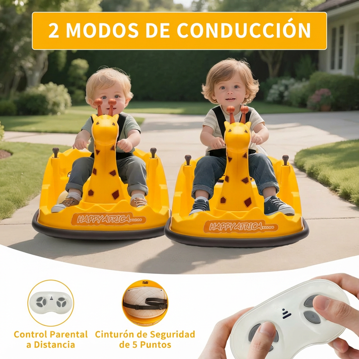 Coche de juguete con control parental y cinturón de 5 puntos