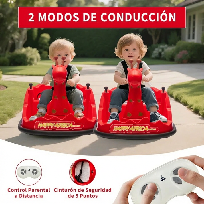 Coche de juguete con control parental y cinturón de 5 puntos