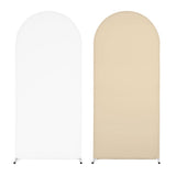 Garvee Funda Arco Boda Doble Cara, Cremallera, 0.8x1.8m, Blanco+Champán, Decoración Fiesta - Blanco & Champán
