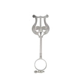 Garvee Atril De Música Portátil Para Trompeta Y Clarinete, Compacto Y Ajustable, Hierro Plateado, Con Pinza Para Campana, Ideal Para Marchas Y Conciertos