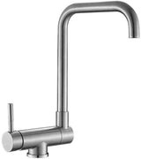 Garvee Grifo Plegable de Cocina Acero Inoxidable 360° Giratorio Monomando Compacto para Cocina Camper Barco