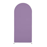 Garvee Funda De Arco De 6 Pies Cubierta Ajustable De Elastano Para Telón De Fondo Redondo Boda Fiesta Cumpleaños Morado - Púrpura