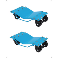Garvee Car Dolly Set de 2, 1814 kg Capacidad, Ruedas 360° Rotativas, Acero Resistente, Freno Integrado, para Camionetas y Autos, Antideslizante