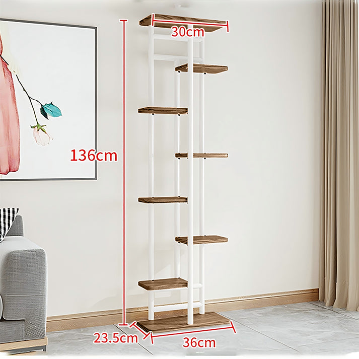Garvee Soporte para plantas de metal Garvee, estantería de esquina de 8 niveles, estante para macetas para interior y exterior, para sala de estar