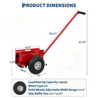 Garvee Carro Panel Dolly Industrial de Acero al Carbono Transportador de Placas y Tableros Capacidad 181 kg Ruedas Macizas Rojo