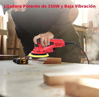 Garvee Lijadora Excéntrica 350W Motor sin Escobillas para Madera y Pulido 150 mm 2.5 mm
