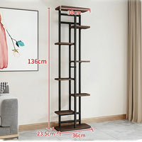 Garvee Estantería Para Plantas 8 Niveles Metal Y Madera Soporte Resistente Antideslizante Jardín Y Balcón Minimalista