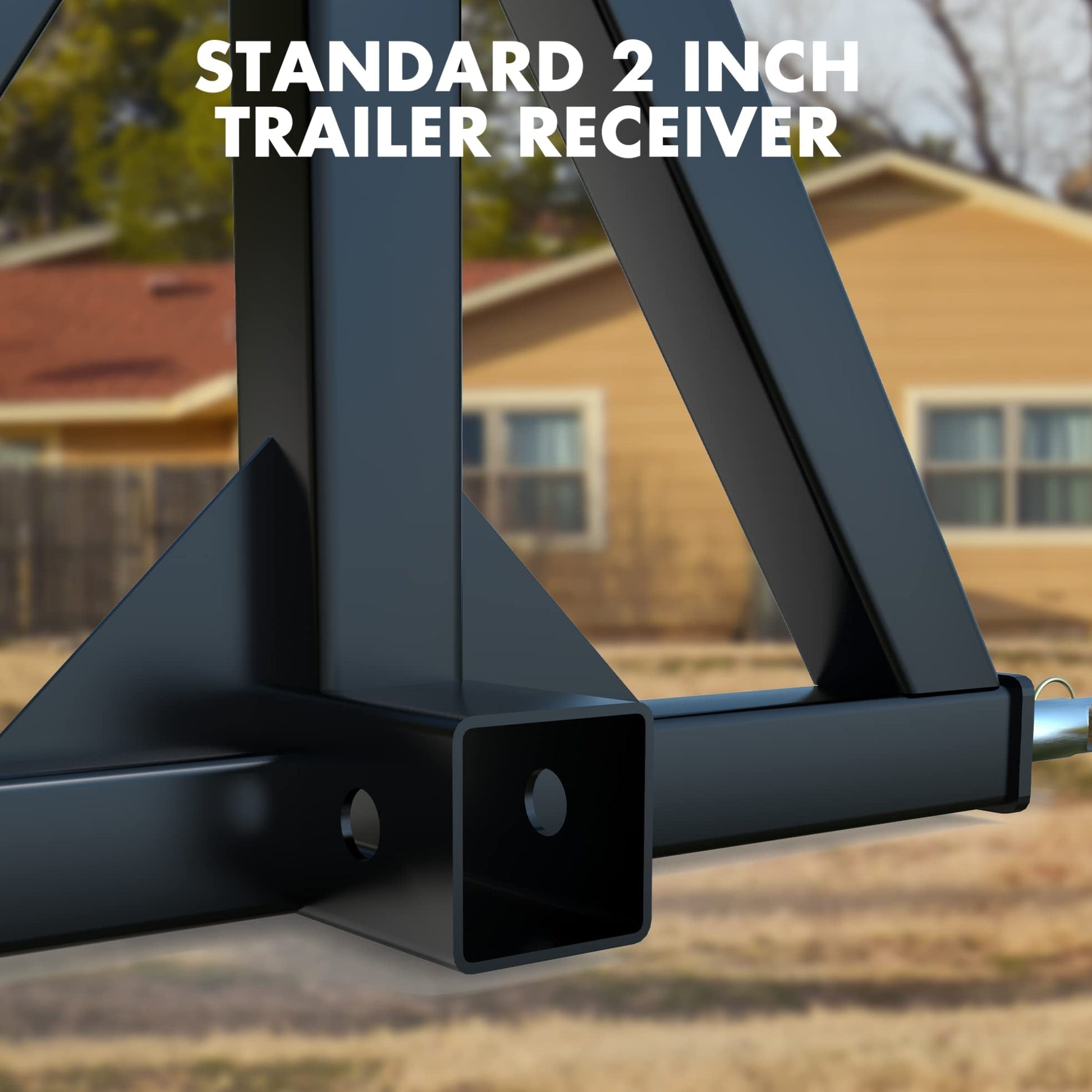 Garvee Receptor de Remolque de 3 Puntos de Acero Q235 con Bocca de 5 cm para Tractores Categoría 1, Pin de Levantamiento CAT 1, Ideal para Uso Industrial y de Construcción Negro