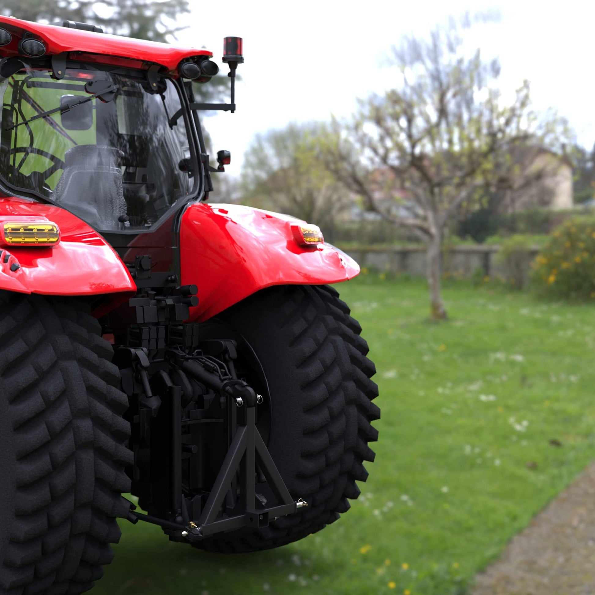 Garvee Receptor de Remolque de 3 Puntos de Acero Q235 con Bocca de 5 cm para Tractores Categoría 1, Pin de Levantamiento CAT 1, Ideal para Uso Industrial y de Construcción Negro