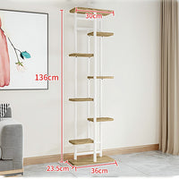Garvee Soporte para Plantas de Madera y Metal Esquinero de Múltiples Niveles para Interior y Exterior, Balcón, Jardín, Sala de Estar, Espacioso, Duradero, Estilizado
