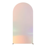 Garvee Cubierta de Arco para Boda 201cm, Spandex Elástico Doble Cara Brillante Reutilizable, Color Blanco - Colorido