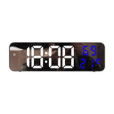Garvee Reloj digital LED pared grande 35cm azul gimnasio pantalla temperatura humedad modo nocturno sala estar dormitorio oficina - Azul