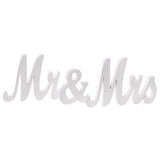 Garvee Letras de Madera "Mr and Mrs" para Boda, Decoración de Mesa Dulce, Estilo Rústico Blanco, para Fotos y Regalo de Aniversario