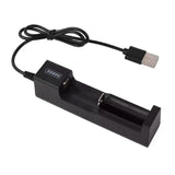 Garvee Cargador USB para Baterías de Litio 3.7V, Carga Rápida 1000mAh, Protección Múltiple, Portátil, Indicador LED, Compatible con 10440-26500, Ideal para Viajes