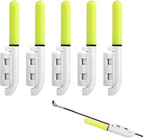 Garvee Fishing Glow Sticks 5 Pack LED Verde, Ligero, 6.5cm, Para Pesca Nocturna en Mar y Agua Dulce - Verde
