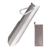 Garvee Pala Plegable de Titanio Ultraligera Mini con Bolsa de Transporte para Camping y Exterior Titanio 32g