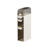 Garvee Armario de baño pequeño de 5 niveles con ruedas para espacios pequeños 78x41x18cm blanco impermeable