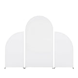 Garvee Set 3 Fundas Arco Boda Reversibles, Redondo + Media Luna, 1.5+2.2+1.5m, Color Blanco - Blanco