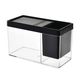 Garvee Kit De Acuario Para Principiantes Con Diseño De Orificios Respirables, Gran Apertura, Material ABS, Vista Clara, Ideal Para Oficina Y Sala - Negro