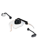 Garvee Espejo Retrovisor para Bicicleta 360° Ajustable para Gafas y Casco, Lente Óptica Clara, PC Resistente, Ligero para Ciclismo Urbano
