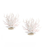 Garvee Plantas Artificiales de Acuario de Silicona Coral Realista y Árbol Marino Material TPC Seguro para Peces Pequeños y Camarones - Blanco