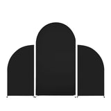 Garvee Set 3 Fundas Arco Boda Reversibles, Redondo + Media Luna, 1.5+2.2+1.5m, Color Negro - Negro
