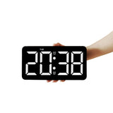 Garvee Reloj digital pared pantalla grande 26.6cm reloj despertador LED control remoto ajuste brillo fecha semana temperatura blanco cocina hogar oficina - Blanco