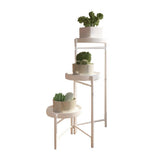 Garvee Soporte Para Plantas De Metal Multinivel Robusto Y Plegable Con Bandejas De PP Para Salón Y Jardín Moderno - Blanco